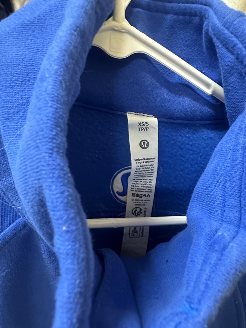 Lululemon XS Blue Fleece Hoodie